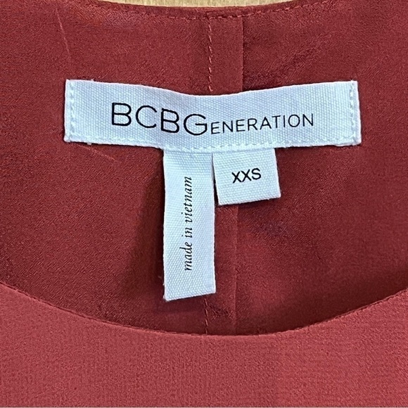 BCBGeneration Layered Tank Spaghetti Dress in Tandori Spice. Size XXS #1182 - Picture 5 of 8